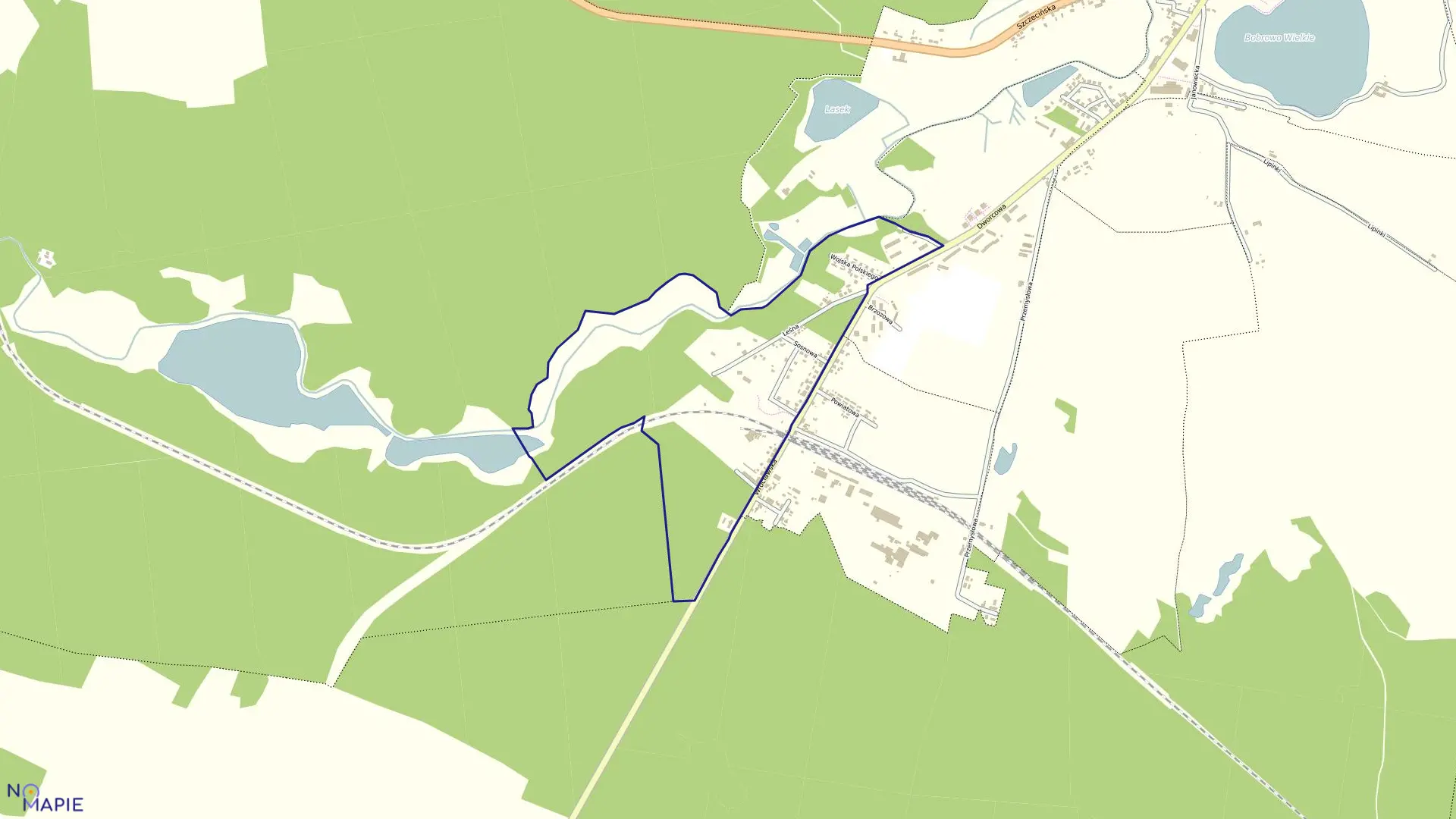 Mapa obrębu Kalisz Pomorski-10 w gminie Kalisz Pomorski