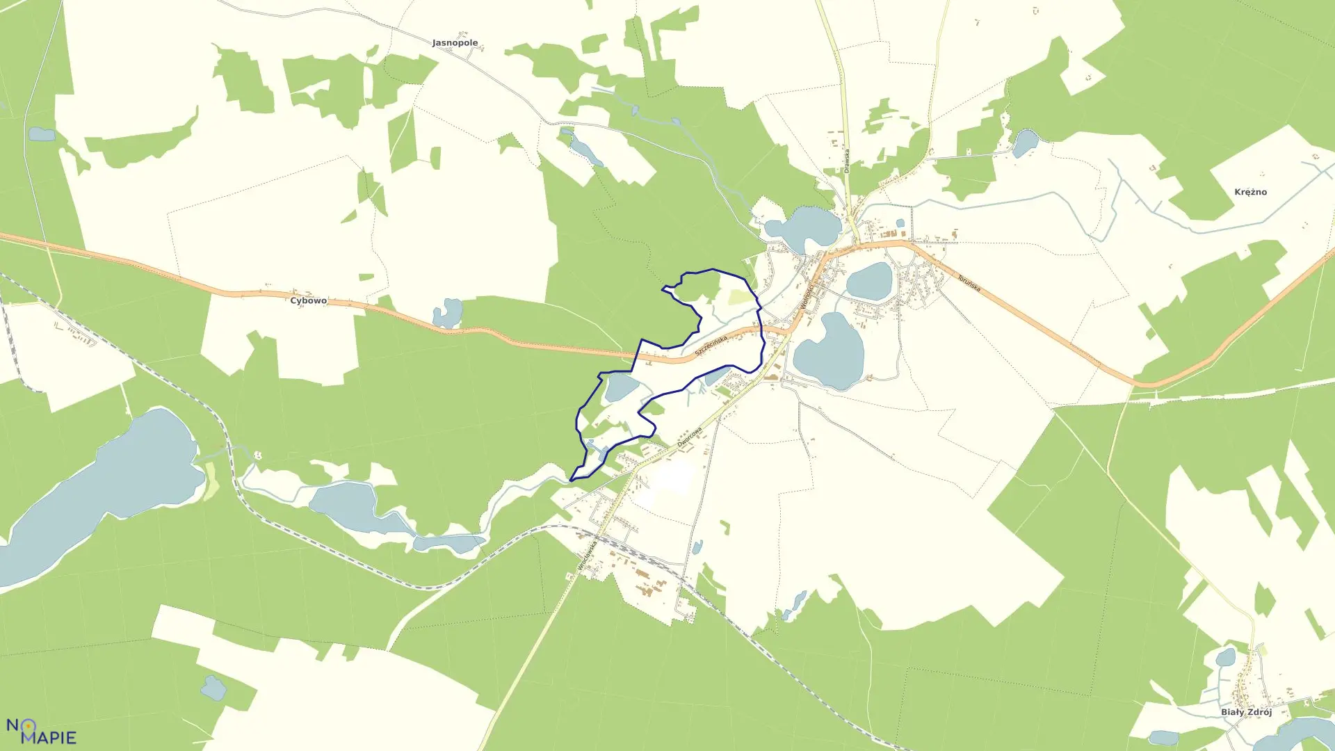 Mapa obrębu Kalisz Pomorski-5 w gminie Kalisz Pomorski