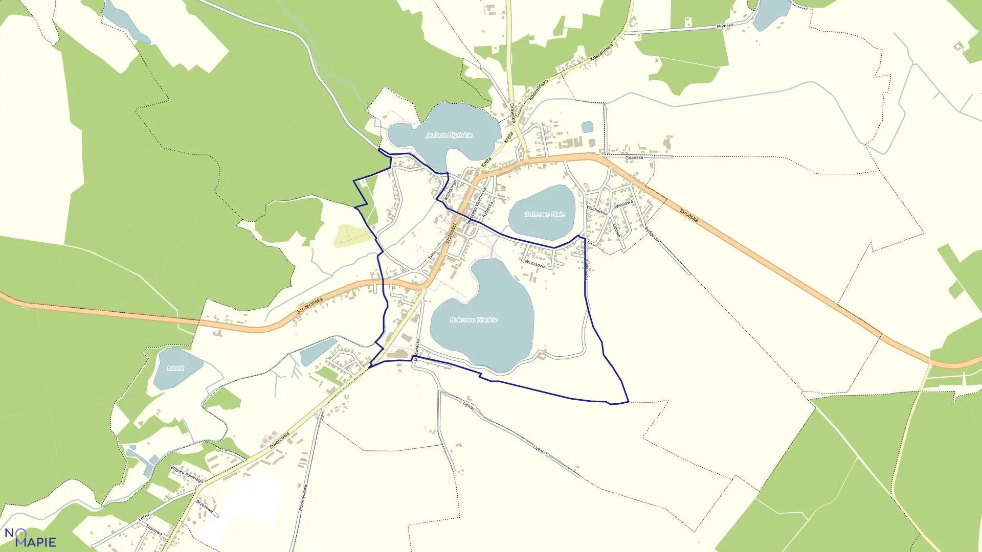 Mapa obrębu Kalisz Pomorski-6 w gminie Kalisz Pomorski