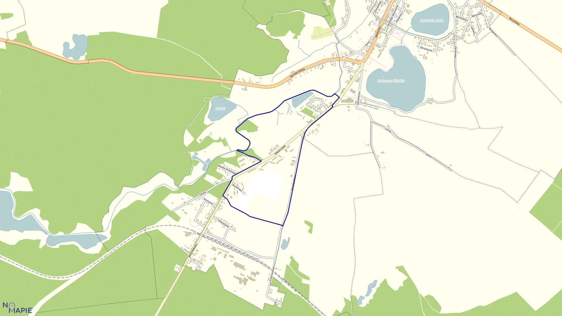 Mapa obrębu Kalisz Pomorski-8 w gminie Kalisz Pomorski