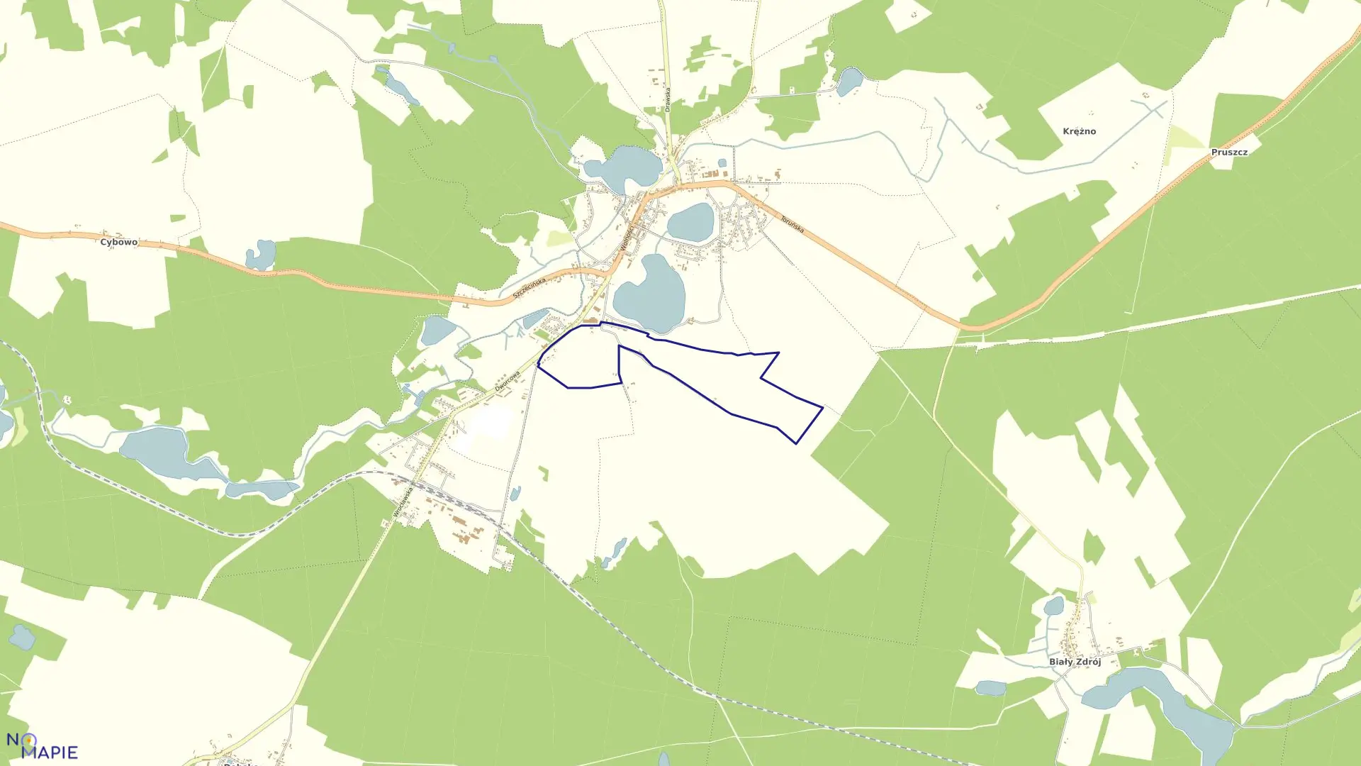 Mapa obrębu Kalisz Pomorski-9 w gminie Kalisz Pomorski